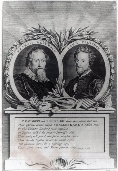 Francis Beaumont and John Fletcher, engraved by T. Ryder by Michael Rooker